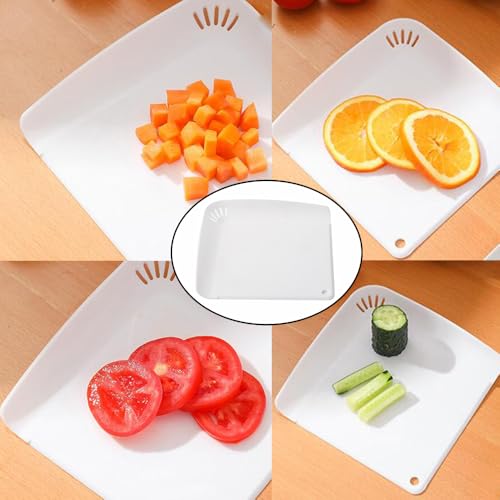 2 Pack Tablas de Cortar Pequeñas de Plástico con Orificio de Drenaje miniatura 5
