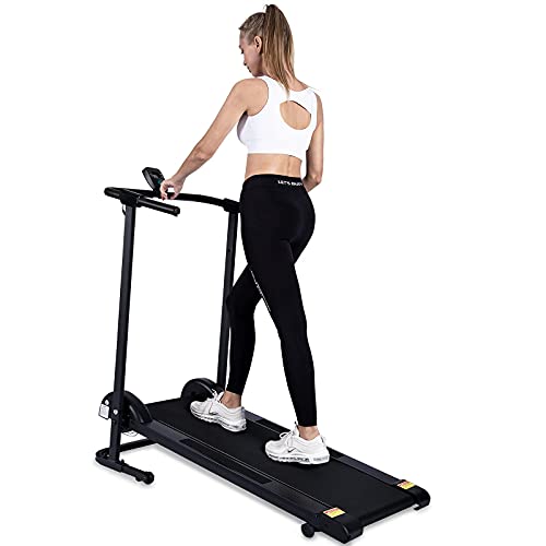 Kotia Manual Treadmill Non Electric Treadmill With 10° Incline Small Foldable Treadmill For Apartment Home Walking Running (Mode Ghn213) #TOP6