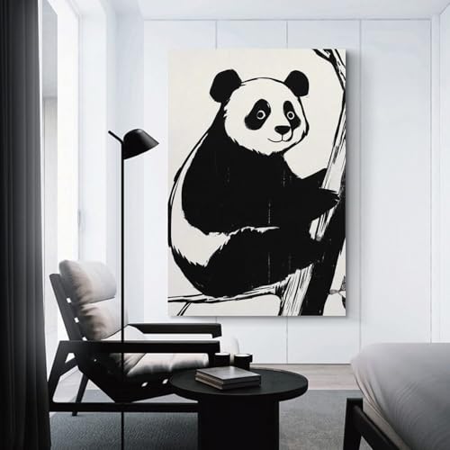 Tableau panda sur branche impressions d'art haute définition grand format