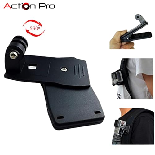 Image of Action Pro Chest Belt Head Belt 360 Clamp Mount J Hook Buckle with 2 Screw Compatible with GoPro-13 /12 /11 /10 /9 /8 /7 /6 /5 /4 /3+ /3 /Insta-360 /SJCAM /Yi /4K Action Cameras