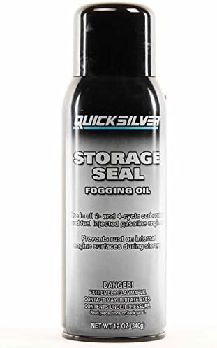 Quiksilver Mercury Mercruiser Boat Marine STORAGE SEAL FOGGING OIL For all 2 & 4 Cycle Carburated & Fuel Injected Gas Engines Outboards Inboard & Sterndrives