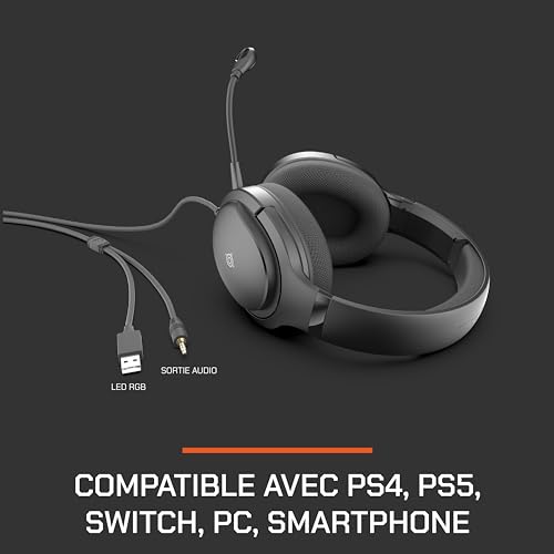 Auriculares Gaming multiplataforma con micrófono extraíble compatible con Switch y PC 6