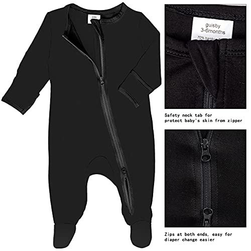 Bamboo Zipper Baby Footie Pajama,Long Sleeve One Piece Romper 0-18 Months For Boys Girls #TOP1