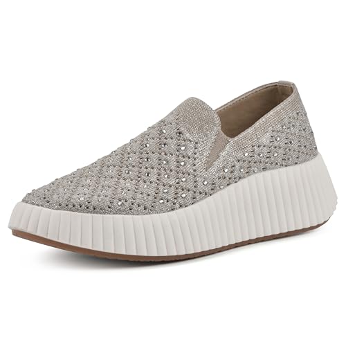 WHITE MOUNTAIN Dyles, Zapatillas Mujer, Tela Dorada, 40 EU