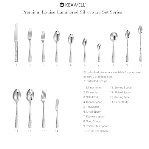 Keawell Premium 4-Piece/8-Piece Louise Hammered Fork Set thumb #5