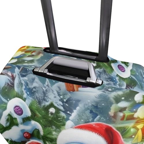 Joisal Suitcase Covers Luggage Protector Cute Cheerful Snowman Santa Winter Elastic Colorful Travel Vacation Essentials, M, Fits 22-24 Inch Case 6