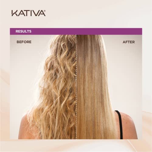 Kativa Brazilian Straightening Blonde Kit, 12 Weeks of Home Use Professional Straightening, with Olive Oil, Citrus Fruits and Keratin, for Straighter, Softer and Shinier Light-Coloured Hair - Thumbnail 5