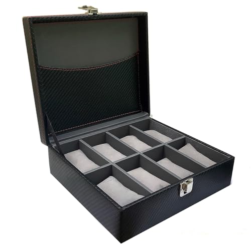 Image of Luxury Watch Box in Leatherette and Suede (Flamingos)