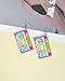 Nylry Neon Earrings for Women Cassette Tape Earrings for 80s 90s Outfit Acrylic Drop Earring 80s Accessories for Women Neon Party Decorations Halloween Costume Neon Jewelry Accessories Gifts-A