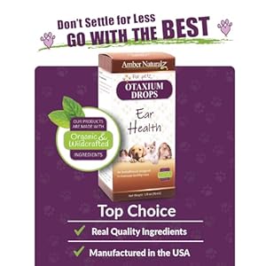 Amber NaturalZ Otaxium Drops Herbal Supplement for Dogs, Cats, Birds, Guinea Pigs, and Rabbits | Pet Herbal Supplement for Ear Health | 1 Fluid Ounce Glass Bottle | Manufactured in The USA