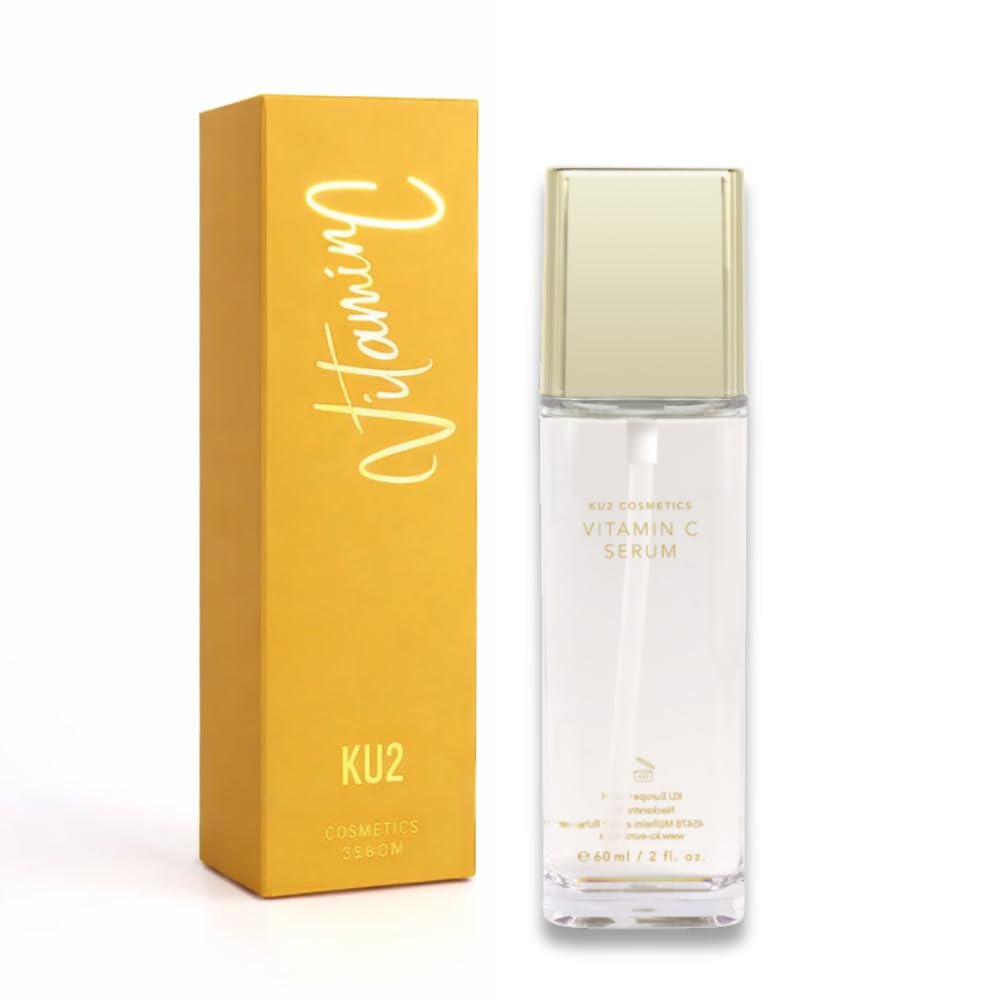 KU2 Cosmetics Vitamin C Serum für Frauen, 60 ml | Strahlender Glow, Anti Aging Serum, Reduktion von Pigmentflecken & Akne