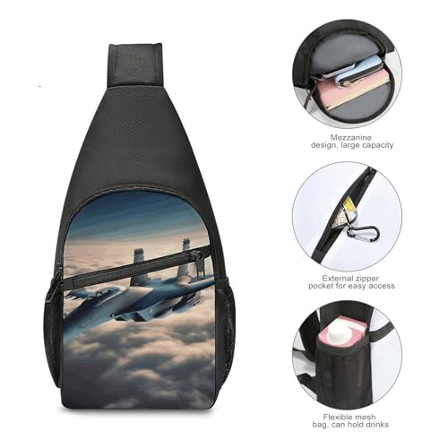 Mochila deportiva tipo bandolera para viaje y senderismo miniatura 5