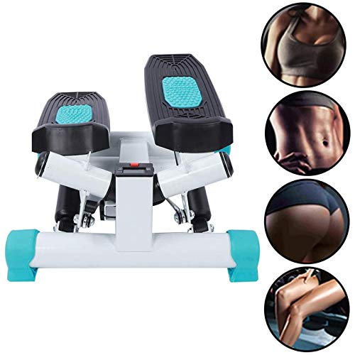 RAHYMA-Weiping-Mini-Stepper-Stair-Stepper-Exercise-Equipment-with-Resistance-Bands-and-LCD-Monitor-Adjustable-Twisting-Step-Fitness-Exercise-Machine-Indoor-WorkoutGreen