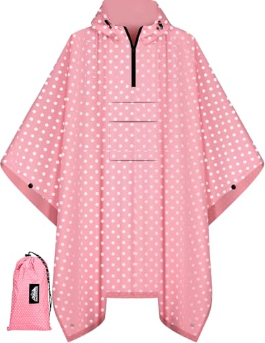 Poncho de pluie contre les rverses soudaines avec poche de poitrine et col zippé