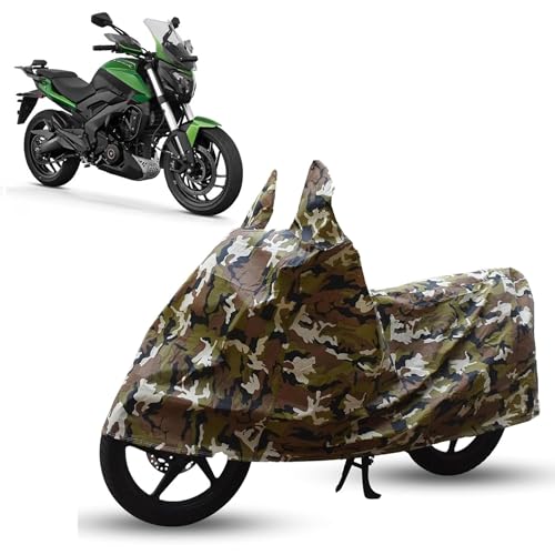 Image of Sulfar Bike Cover for Bajaj Dominar (400 (2025)) | Waterproof, Dustproof & UV Protected | All Weather Two Wheeler Cover (Army Green) New 2026 Variants