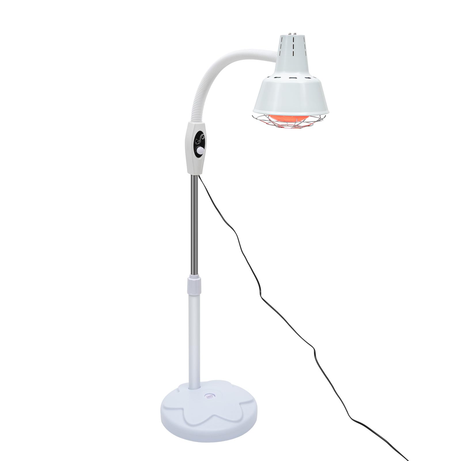 Lampada a infrarossi da 275 W, con supporto, temperatura regolabile a 360°, adatta per famiglie, saloni di bellezza e saloni di bellezza