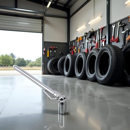 Image of Silver Tire Gauges Tire Pressure Gauges, Pencil Style Mini Test Meter Gauge Pen Auto Car Vehicle Motor Tyre Tire Air Pressure Test Tools and Equipment