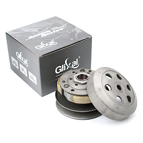 Glixal GY6 49cc 50cc Rear Clutch Driven Pulley Assy with Clutch Bell for 139QMB 139QMA Scooter Moped ATV Go-Kart Engines Cover