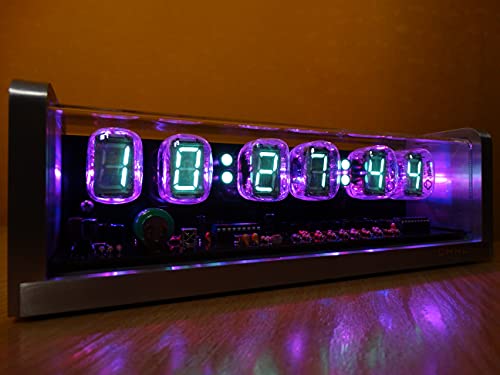 Chronix Nixie Clock With 6 Iv22 Vfd Tubes, Remote Control, Aluminum Case, Rgb Led, Alarm #TOP3