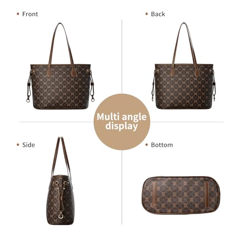 Bolso Tote grande de cuero vegano para mujer miniatura 6