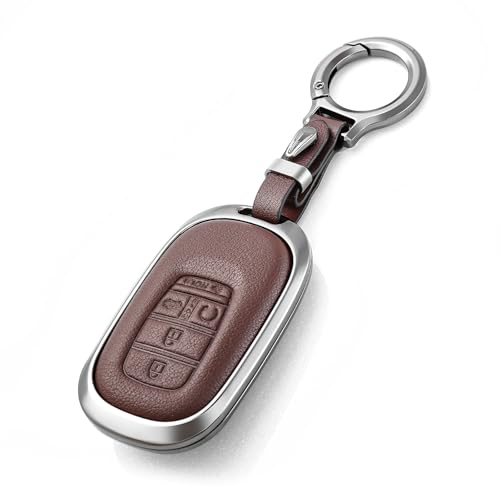 Coque de clé pour Honda en cuir marron élégant OFCURVE pour Civic et CR-V