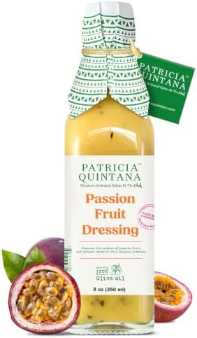 Patricia Quintana Passion Fruit Salad Dressing with Olive Oil Base โ Tropical Gourmet Flavor โ 12.34 fl oz