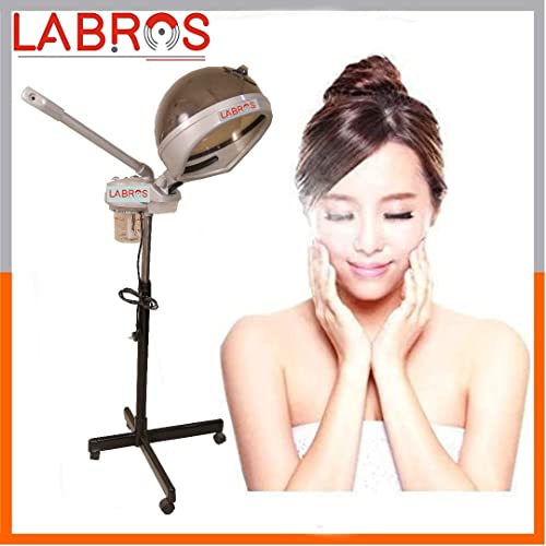 Image of LABROS 2-In-1 Facial Steamer And Hair Steamer Face Sauna Humidifier Hot Mist Moisturizing For Spa Skin Care Salon Beauty Barber Equipment, Black