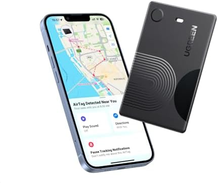 UGREEN FineTrack Slim (1er Pack) kompatibel mit Apple Find My (nur iOS) | Bluetooth Tracker Karte bis zu 7 Jahre Batterielebensdauer, 100dB Piepton, Geldbörsenfinder für Reisepass,