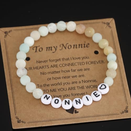 HUTIMY Gifts for Nonnie Bracelet Women Grandma Customized Birthday Items Jewelry Best Nonnie Ever3