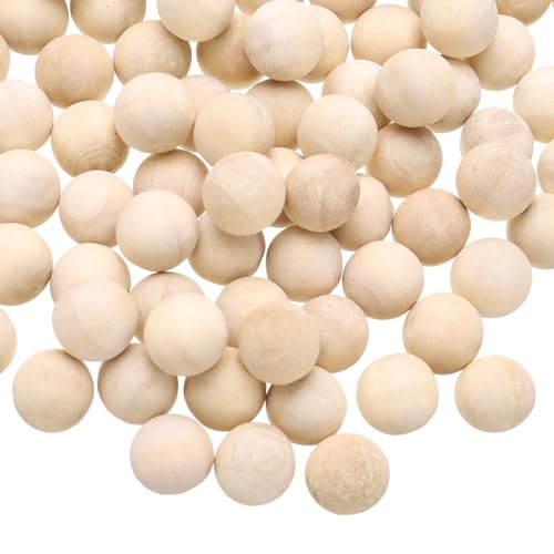 QUARKZMAN 100 Pièces Boules en Bois Rondes 3/8
