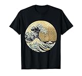 Flower of life with Kanagawa Japanese The great wave T-Shirt