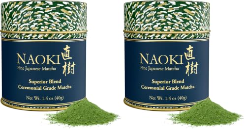 Image of Naoki Matcha Superior Ceremonial Blend - Authentic Japanese First Harvest Ceremonial Grade Matcha Green Tea Powder from Uji, Kyoto (40g / 1.4oz) (Pack of 2)