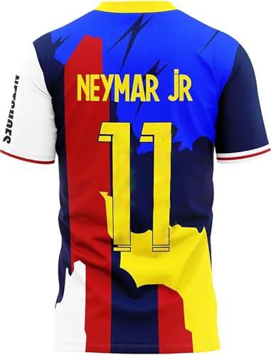 Image of Neymaar 10 Home Away Kit Football Jersey with Black 2024 /25(Kid's, Boy's& Men)