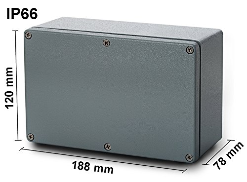 edi-tronic Aluminium Leergehäuse 188x120x78mm Industriegehäuse IP66 Gehäuse Box Kasten Dicht
