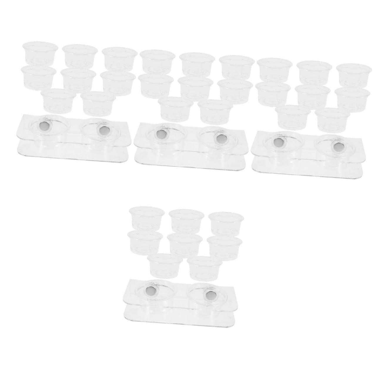 YARNOW 4 Ensembles Mangeoire pour Reptiles Rebord d'alimentation pour Gecko Rebord d'alimentation pour Gecko Tasses De Nourriture pour Gecko Accessoires De Terrarium Gecko Bol d'eau Bol