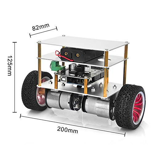 OSOYOO RC Two Wheel Self Balancing Robot Car Kit DIY Educational Programmable Starter Kit for Arduino Board, Bluetooth Remote Control by Android Smart Phone