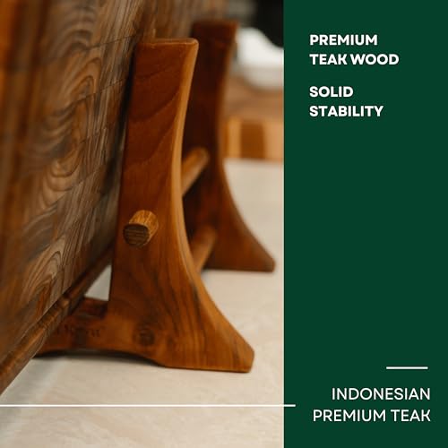 Soporte para Tabla de Cortar de Madera de Teca miniatura 2
