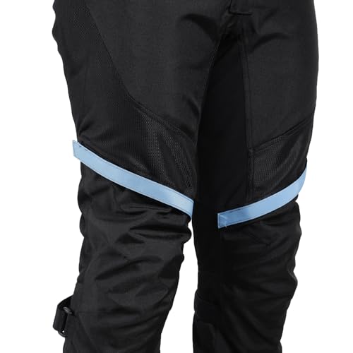 Image of Royal Enfield Tripper Riding Trouser | Changeable Straps| Certification: CE certified to CLASS A standards | Ergo Protech CE level 2 Armours at Knee XY CE level 2 at Hip | Blue Black Lime Red 38