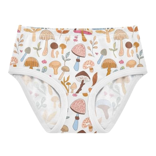 Mushrooms Plants Girls Underwear Toddler 2t Cotton Panties for Girl Stylish Underpants Briefs