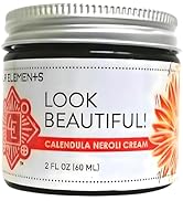 Four Elements 4E Look Beautiful! Calendula Neroli Cream, Certified Organic Skincare for Youthful ...