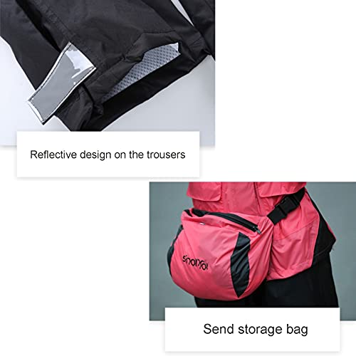 Impermeable liviano para hombre y mujer color rojo talla XL miniatura 4