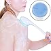 Produktbild Baanuse Badebürste mit Langem Stiel, Silikon Rückenbürste, Körperbürste Trockenbürste mit langem stiel, mit ultraweichen Borsten, rutschfest, Blau