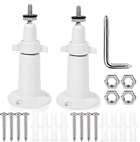 UCEC 2 PCS Adjustable Security Wall Mount-Indoor/Outdoor Mount for Arlo Pro, Arlo Pro 2, Arlo Pro 3, Arlo Ultra, Arlo HD, Arlo Go, Arlo Light and Surveillance Camera with 1/4 Screw Head (White)