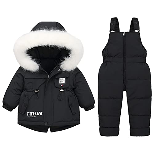 Combinaison Neige Bébé 3-24 Mois - Hiver Chaud, Capuche à Oreilles, Fermeture Éclair Complète