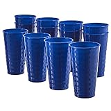 Splash 20-ounce Unbreakable Plastic Tumblers | set of 12 Blue