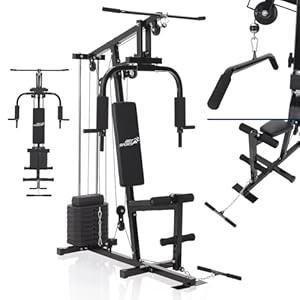 ArtSport-Kraftstation-ProfiGym-2000-mit-Latzug-Butterflystange-Seilzug-Beinstrecker-9-Gewichte-mit-40kg-Multistation-Krafttraining-Zuhause - Sparfuchs24.io - Preisvergleich & Top Angebote Online