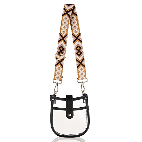 Clear Crossbody Purse Bag For Women Stadium Approved Bag With Guitar Strap For Concert Sports Events #TOP4