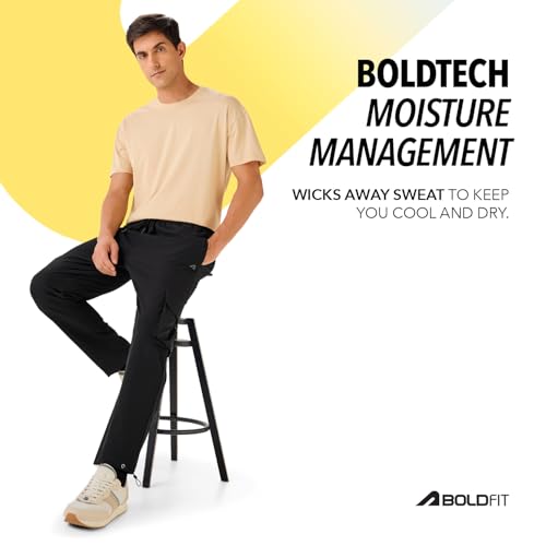 Image of Boldfit Cargo Pants for Men- Versatile Gym Track Pants for Man, Durable & Stylish with Multiple Pockets and Adjustable Fit for Everyday Joggers for Men & Outdoor Wear