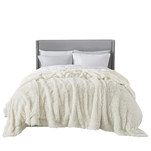 Bedsure Faux Fur King Size Blanket Cream – Fuzzy, Fluffy, And Shaggy Faux Fur, Soft And Thick Sherpa, Cozy Warm Decorative Gift, King Blanket For Bed, 108X90 Inches, 640 Gsm #TOP1