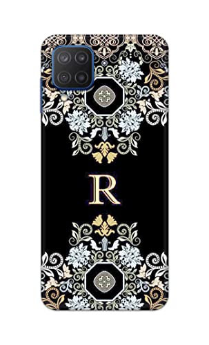Image of PRINTFIDAA Name II Initial II Letter Floral Pattern Alphabet R Printed Designer Hard Back Case Cover for Samsung Galaxy A12 / M12 / F12 -(RP) MVN1007